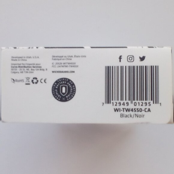 WICKED AUDIO TRUE WIRELESS EARBUDS MOJO 300, 40 HOURS Model # WI-TW4550 BLACK - Picture 6 of 11